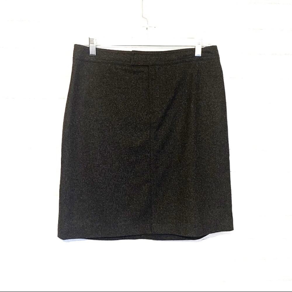 J. Crew Grey Wool Pencil Skirt Size 8